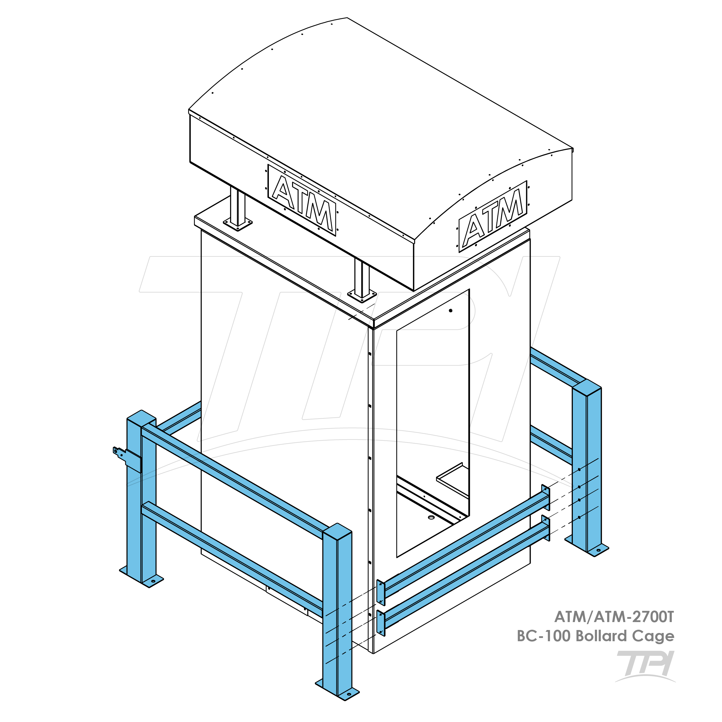 ATM Bollard Cage 2700T