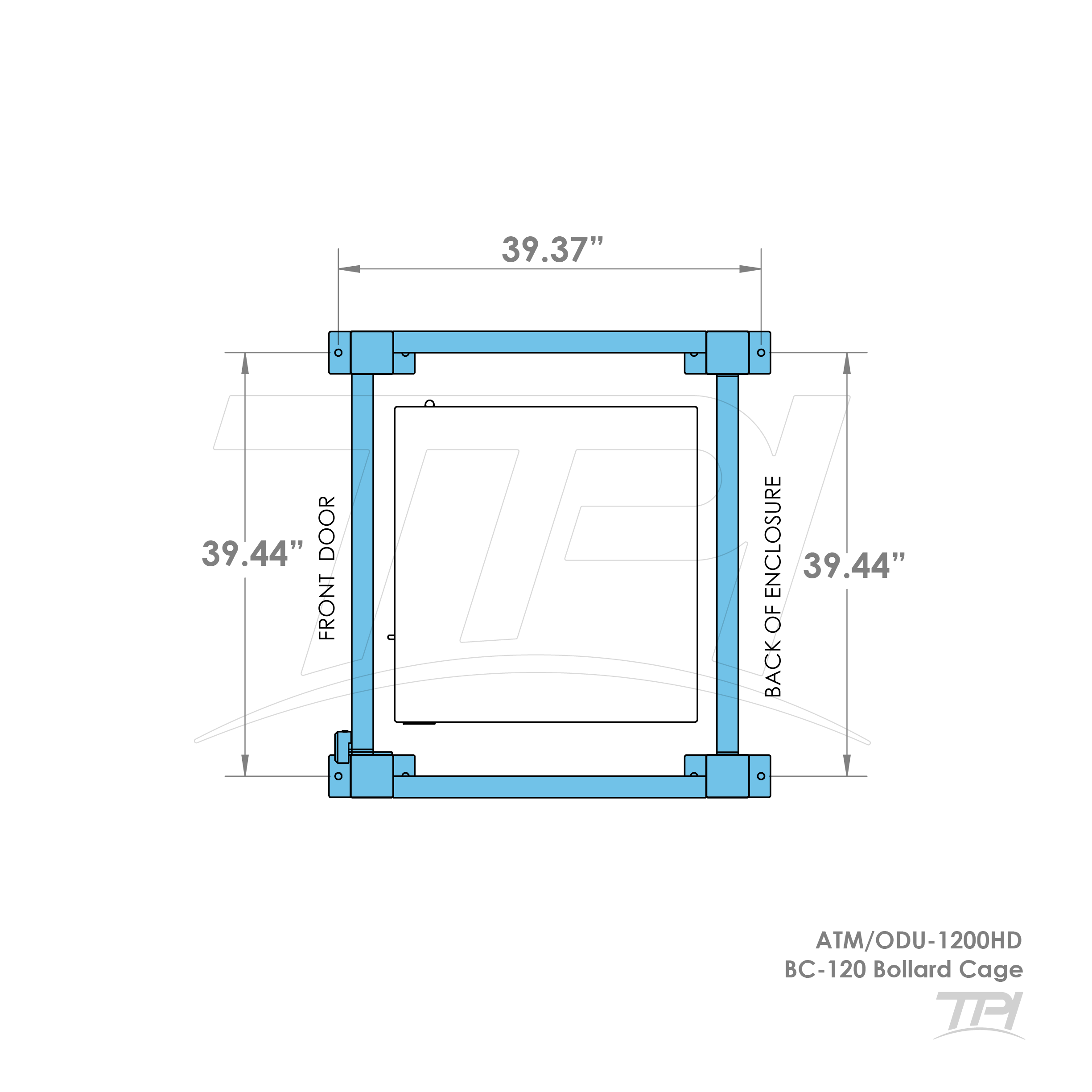 ATM Bollard Cage ODU-1200HD