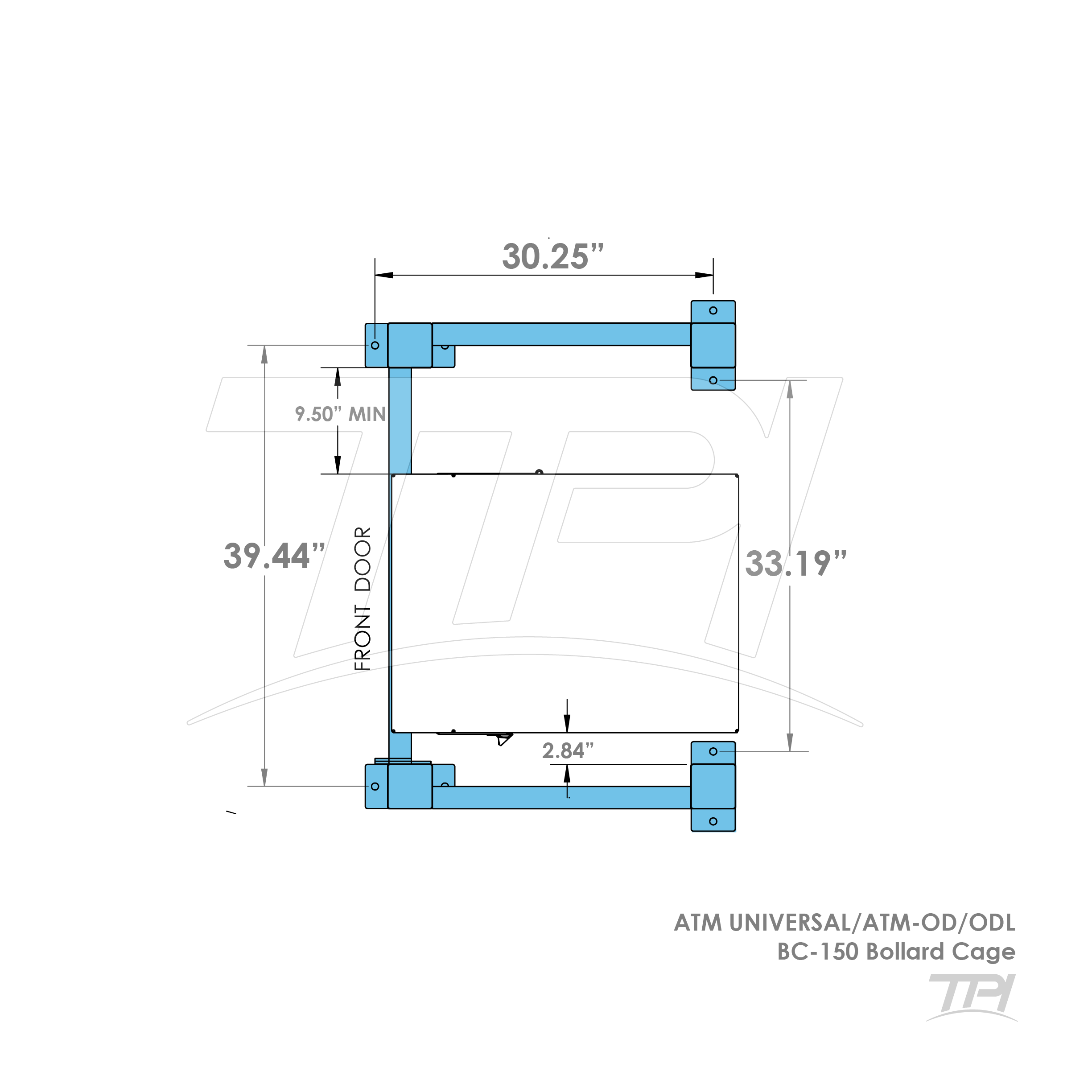 ATM Bollard Cage Universal OD ODL