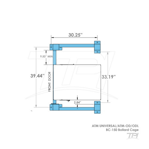 ATM Bollard Cage Universal OD ODL
