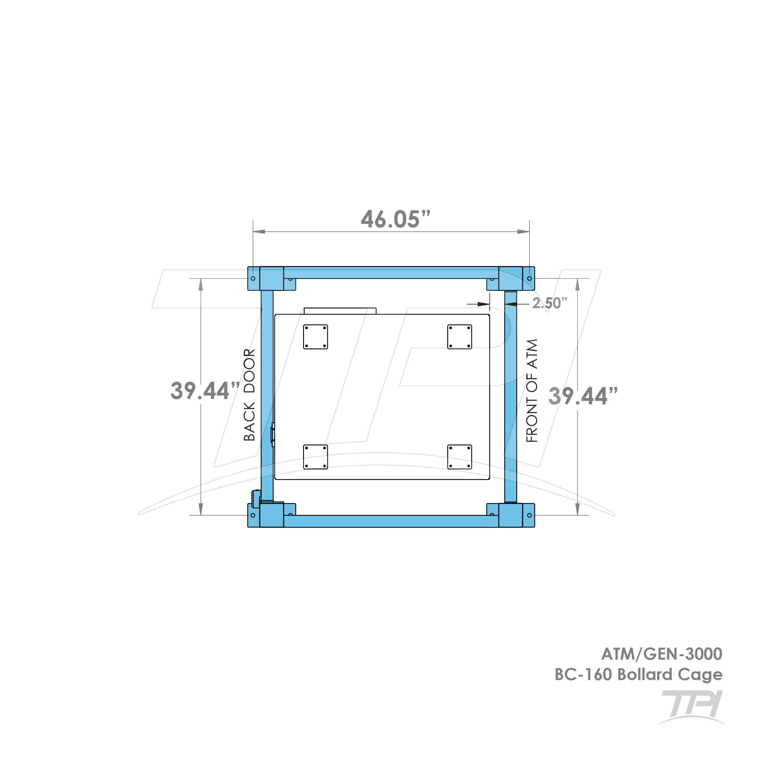ATM Bollard Cage Gen 3000 BC 160