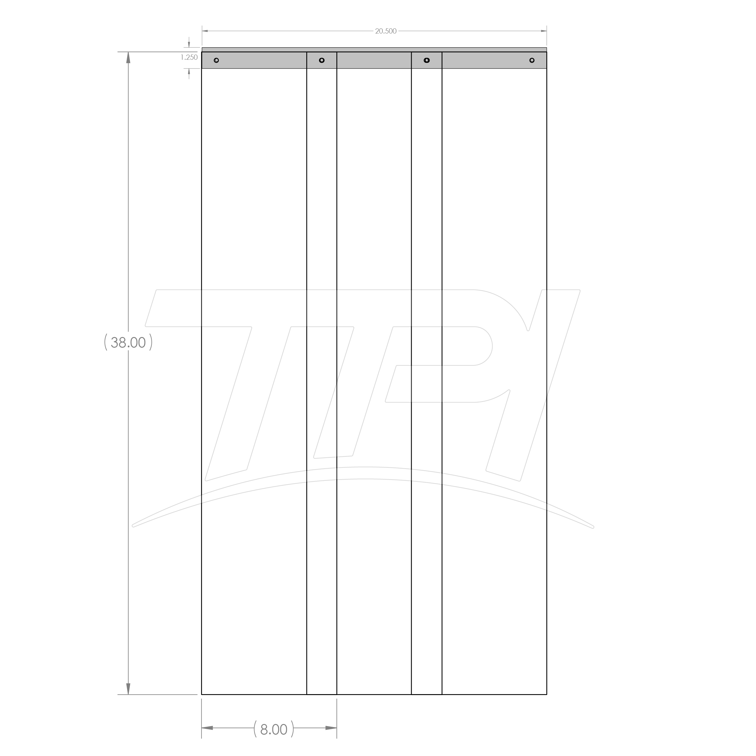 Weather Strips OD Sloped Top