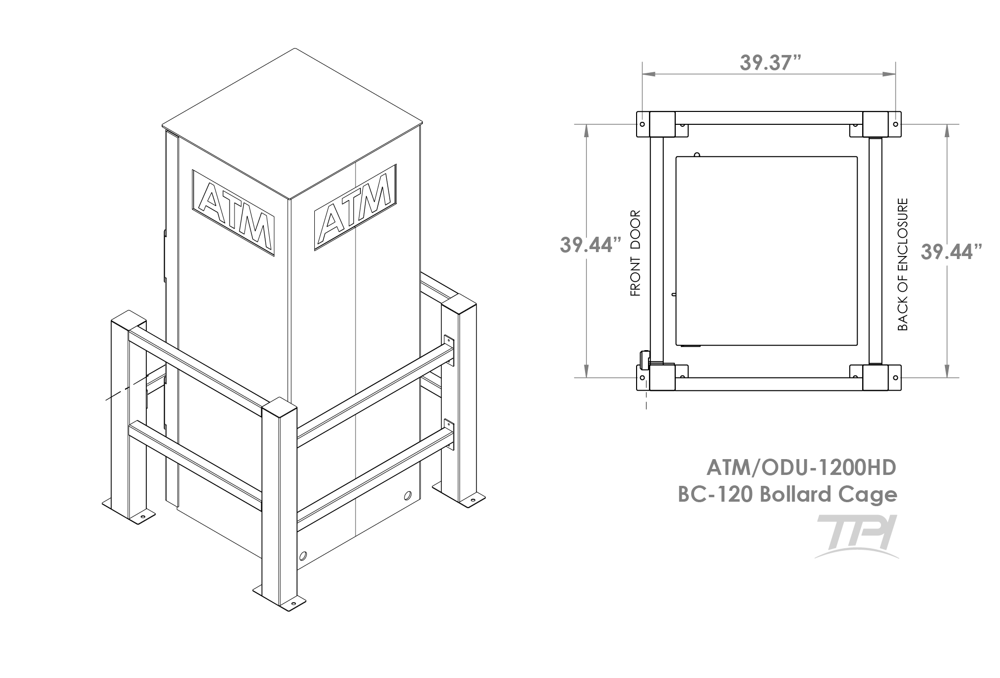 ATM Bollard Cage